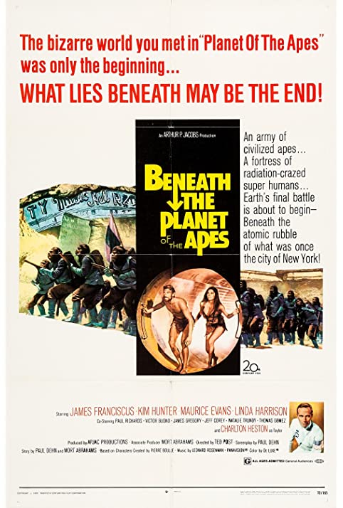 O Planeta dos Macacos 2 : De Volta ao Planeta dos Macacos<br><small>Beneath the Planet of the Apes (1970)</small>
